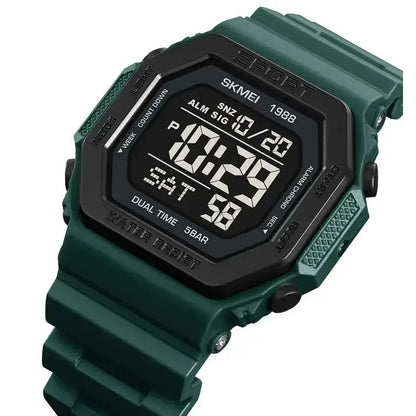 Часы наручные мужские SKMEI 1988DKGN, часы наручные электронные тактические, часы армейские оригинал