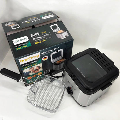 Фритюрница для дома Rainberg RB-2219 с терморегулятором и съемной чашей электрофритюрница мини фритюрница