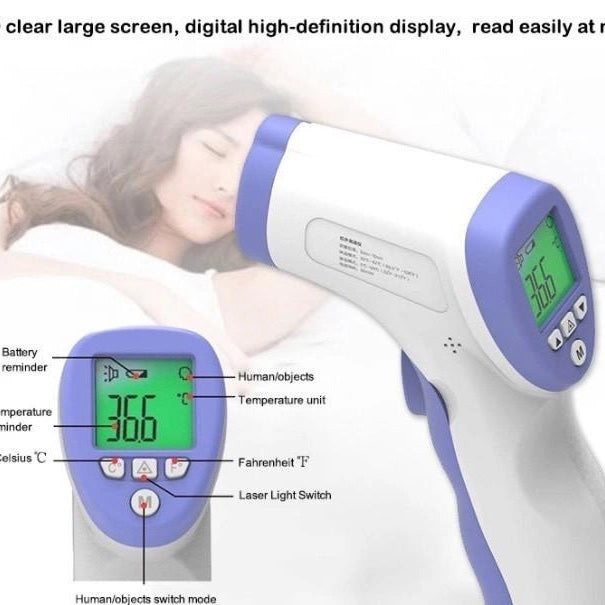 Термометр медицинский цифровой инфракрасный бесконтактный, Медицинский градусник для тела и поверхности