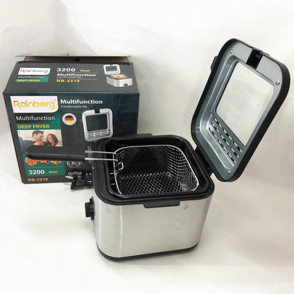 Фритюрница для дома Rainberg RB-2219 с терморегулятором и съемной чашей электрофритюрница мини фритюрница