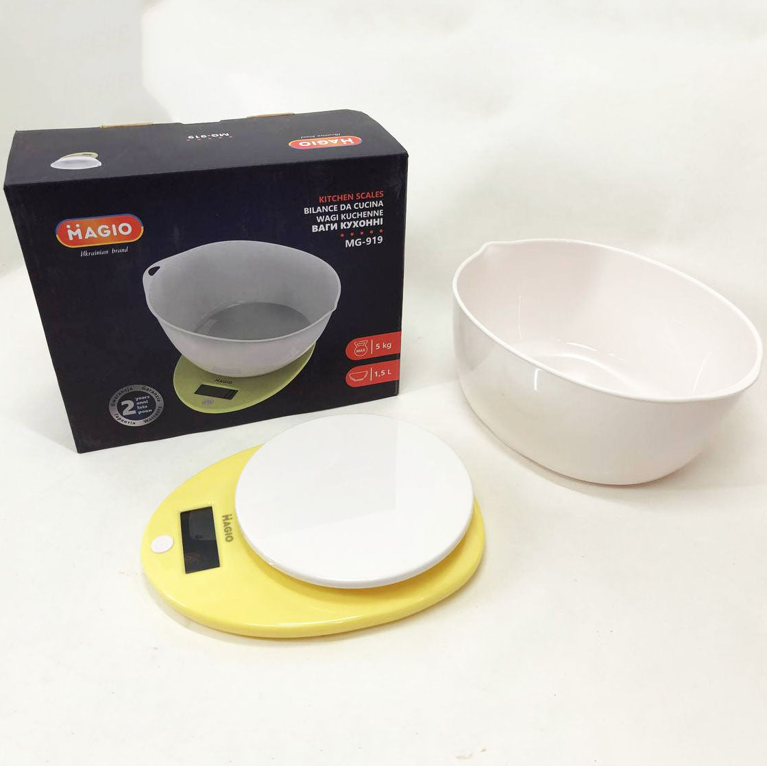 Весы кухонные электронные с чашей Magio MG-919, кухонные весы для кондитера, кухонные весы мини