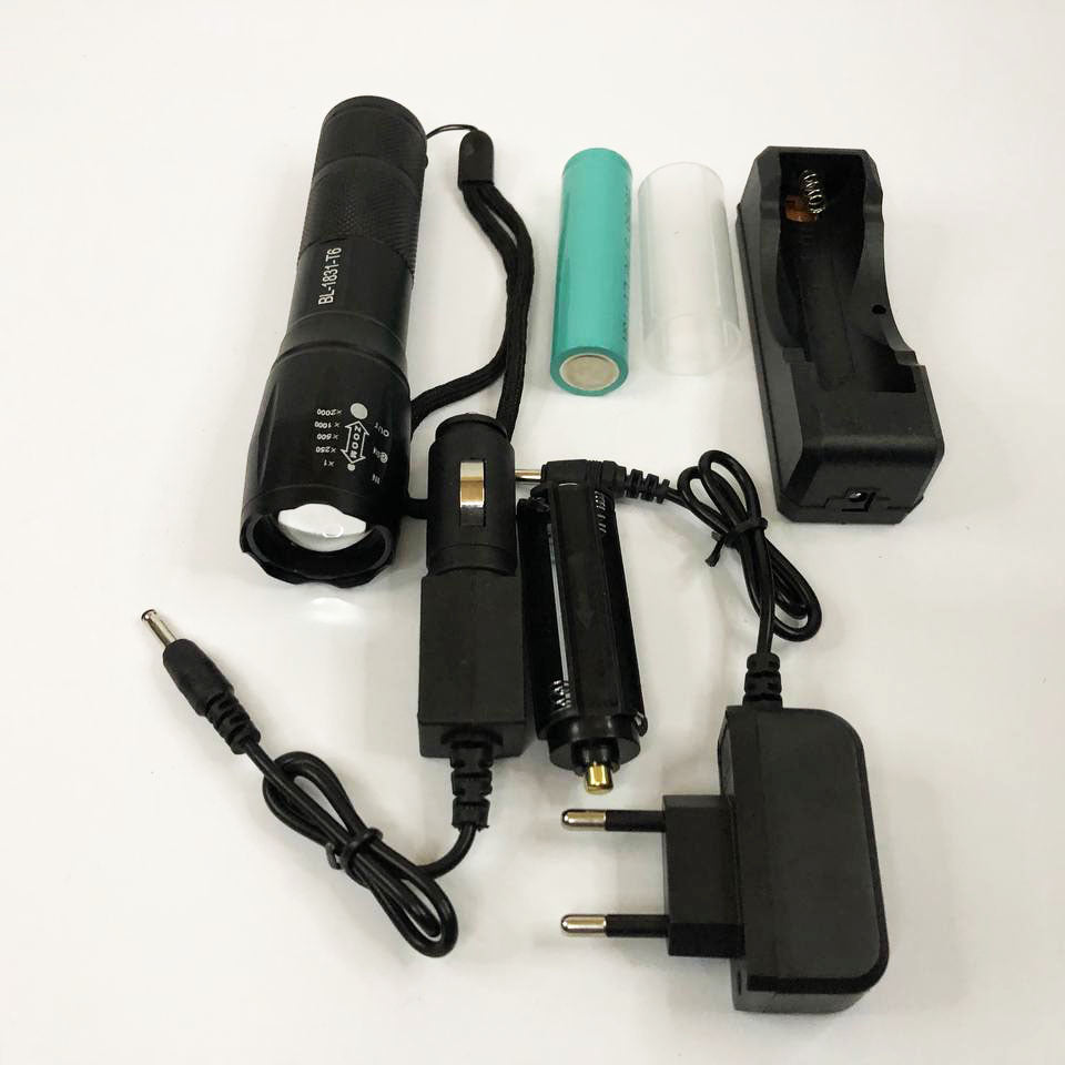 Тактический Фонарь Bailong BL-1831 T6 Police, сверхмощный фонарик, фонарик с зарядкой от сети