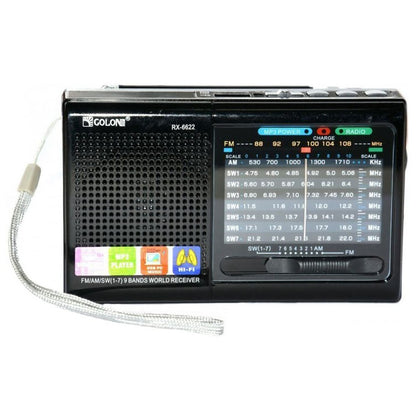 Портативна стовпчик радіо MP3 USB Golon RX-6622. Колір: чорний 