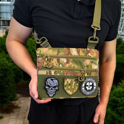 Нагрудная сумка тактическая тканевая, Рюкзак ВСУ, Сумка ВСУ, Армейская сумка через плечо