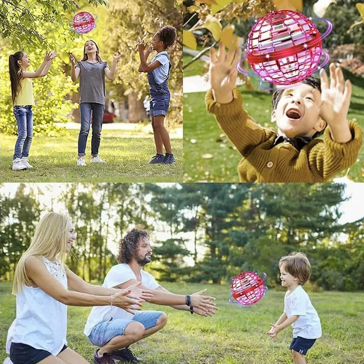 Летающий шар спиннер светящийся FlyNova Pro Gyrosphere игрушка мяч бумеранг, игрушка летающий шар