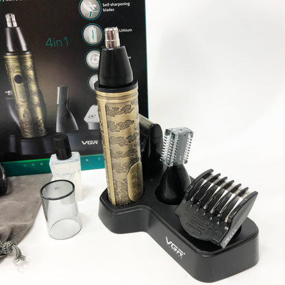 Триммер VGR 4 в 1 V-621, Мужские электробритвы для лица, Бритва для влажного удаления волос