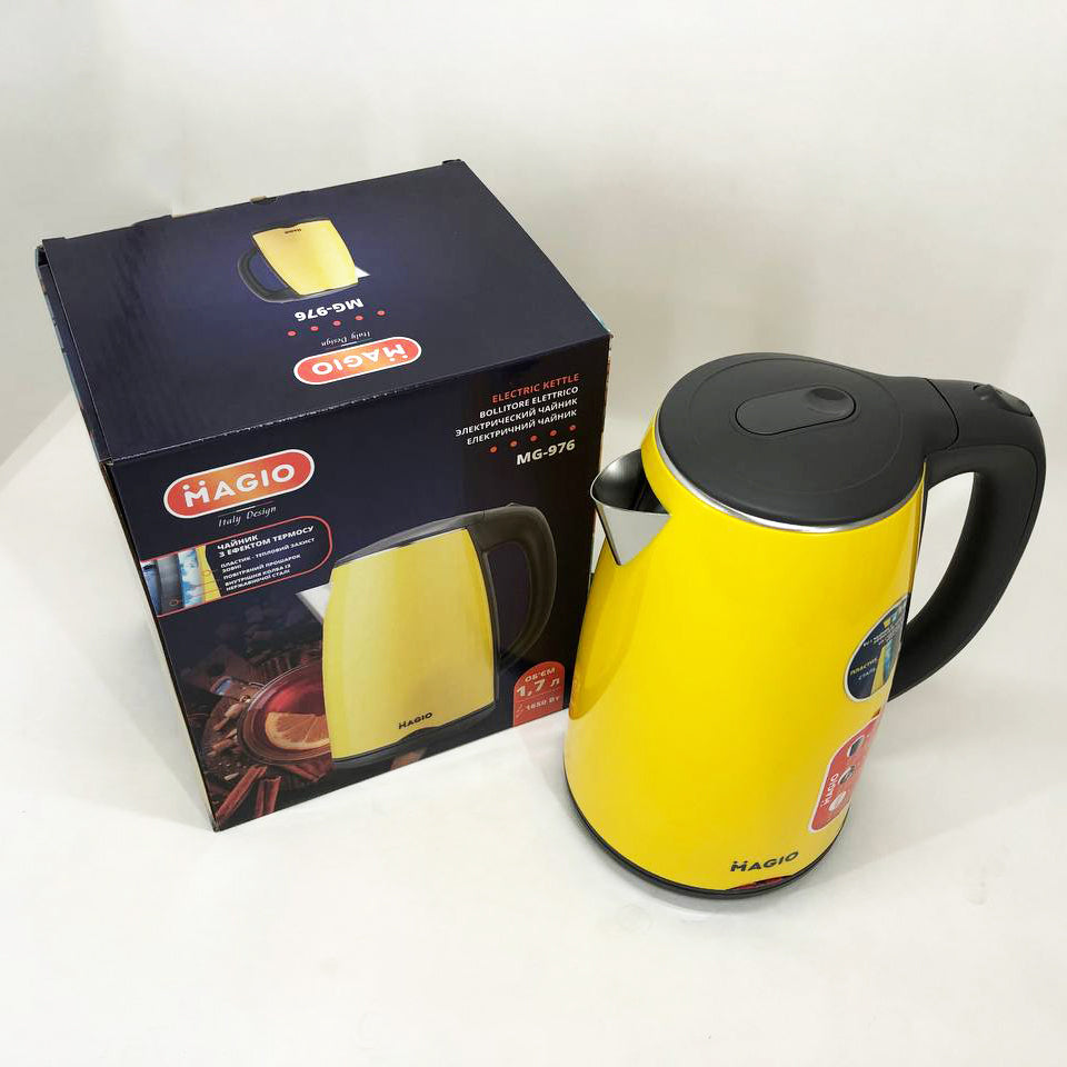 Электрочайник MAGIO MG-976, маленький электрочайник, хороший электрический чайник, электронный чайник