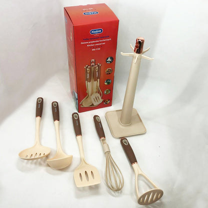Набор кухонных приборов Magio MG-1124, набор принадлежностей для кухни из силикона, набор поварешек