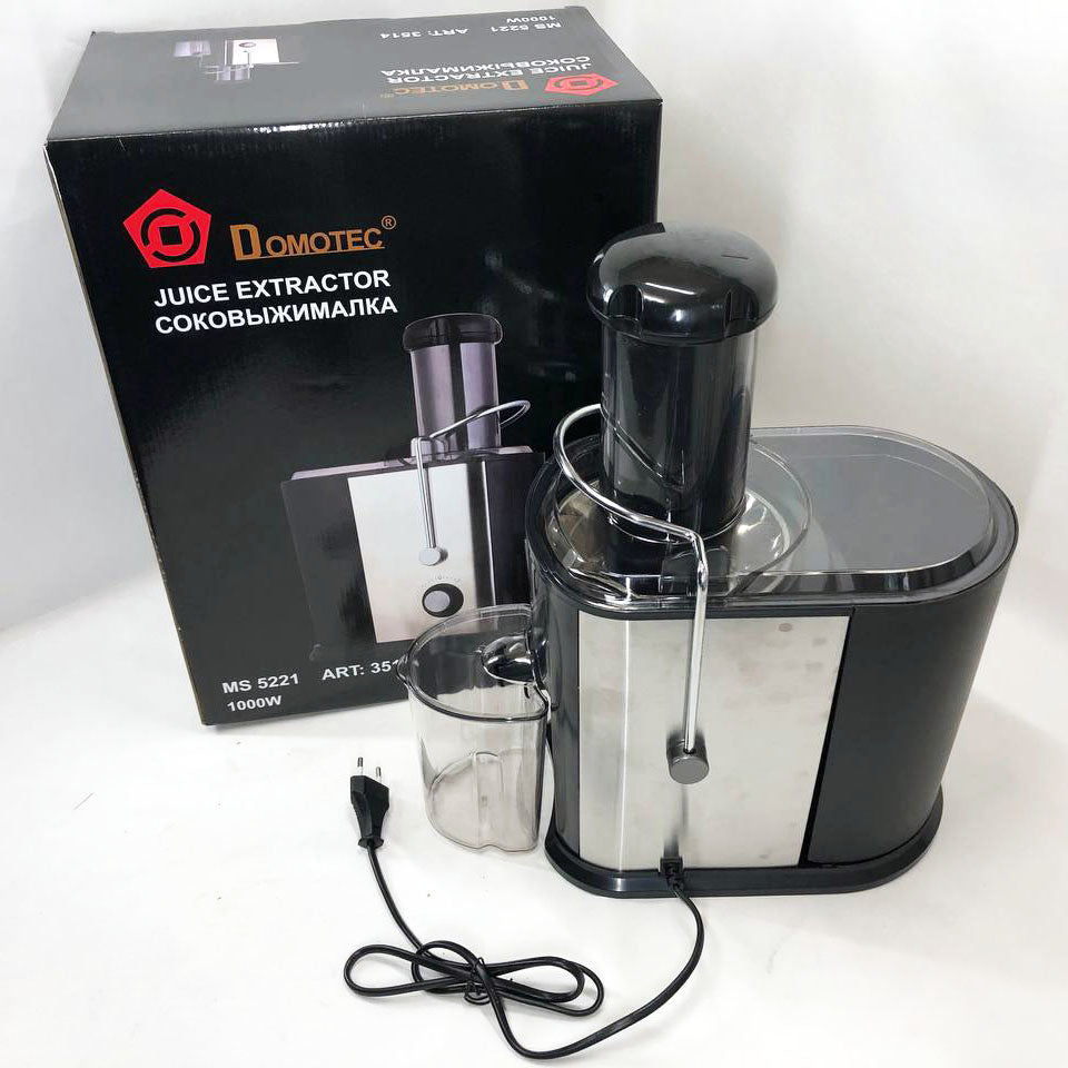 Соковитискач Domotec MS-5221 1000 W, соковитискач універсальний соковитискач електро на склянку