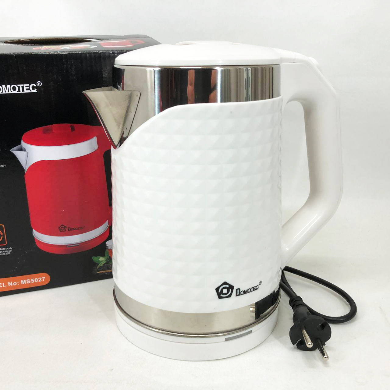 Электрочайник Domotec MS-5027 2.2 л 2000 Вт. Цвет: белый