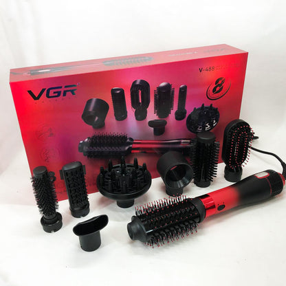 Фен-щітка стайлер VGR V-484 4 в 1. Колір: червоний