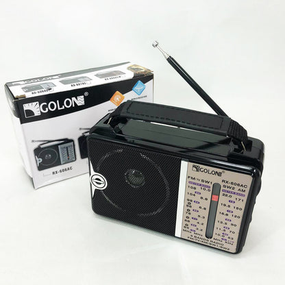 Радиоприёмник портативное радио Golon RX-606 от сети и на батарейках приемник ретро колонка fm акустическая