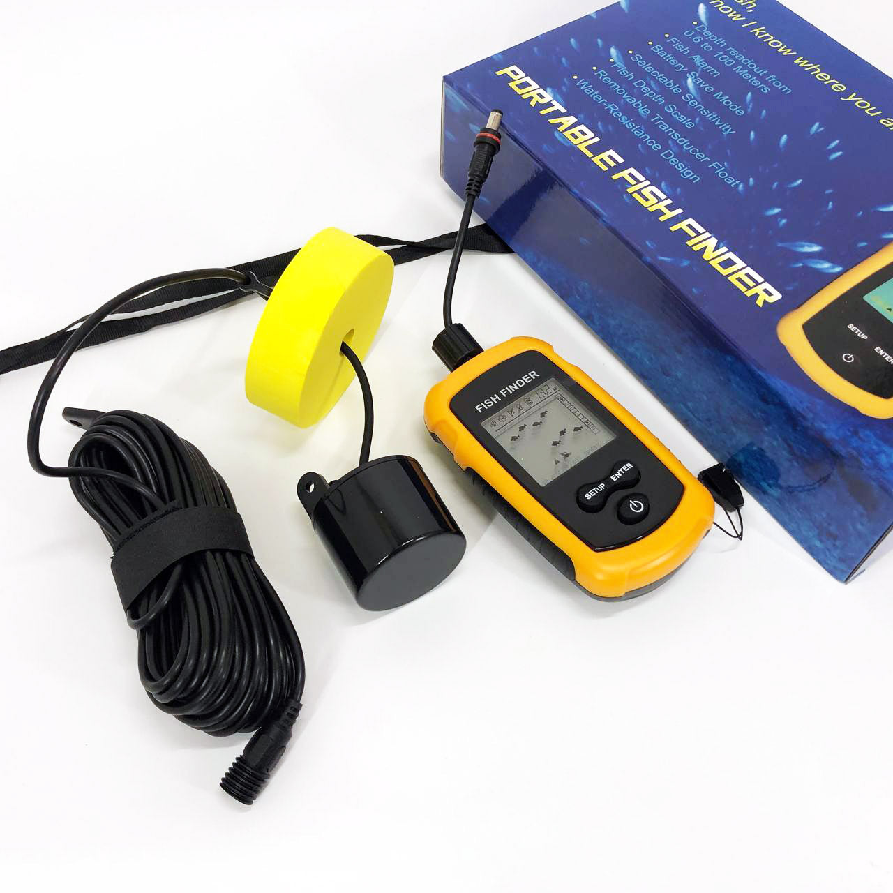 Эхолот портативный Fish Finder до 100м сонар портативный универсальный