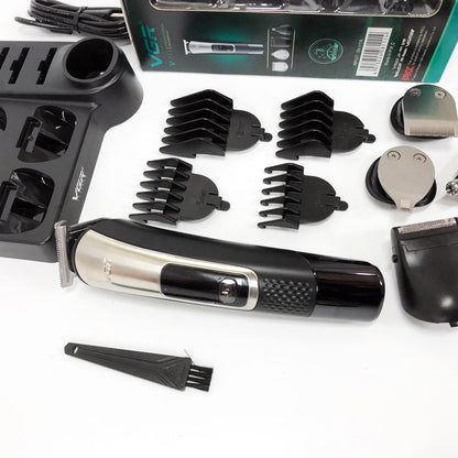 Набор для стрижки VGR 5 в 1 V-111, 9 насадок, Аккумуляторный универсальный триммер для стрижки