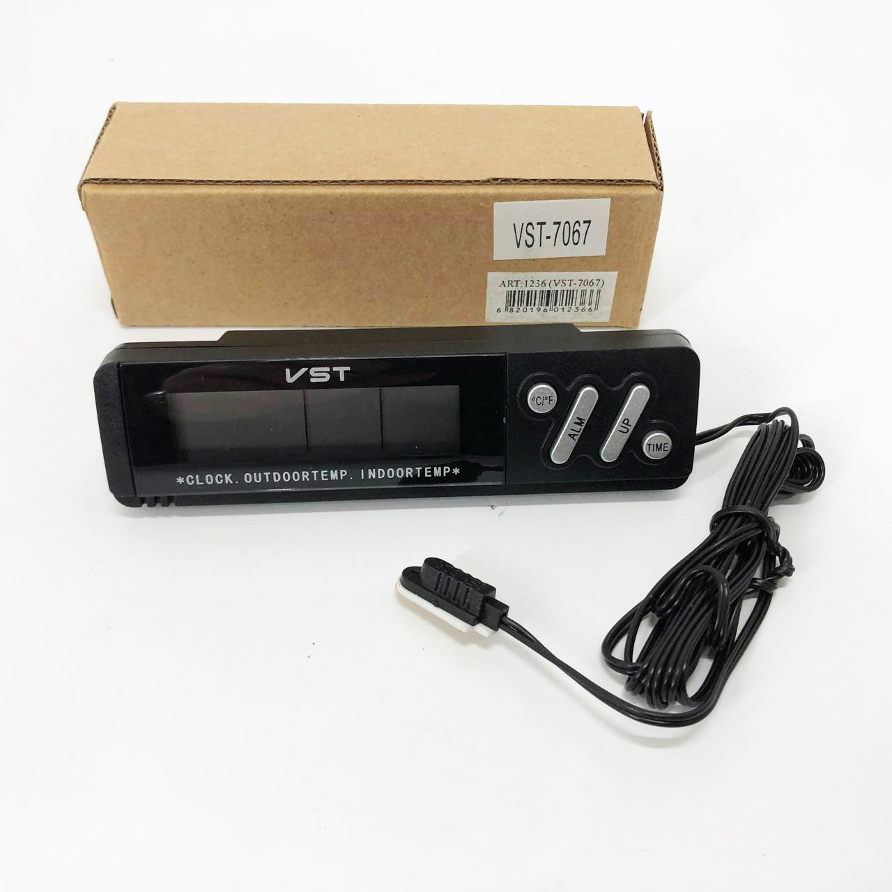 Часы с внутренним и наружным датчиком температуры VST-7067, Часы электронные с яркими цифрами настольные