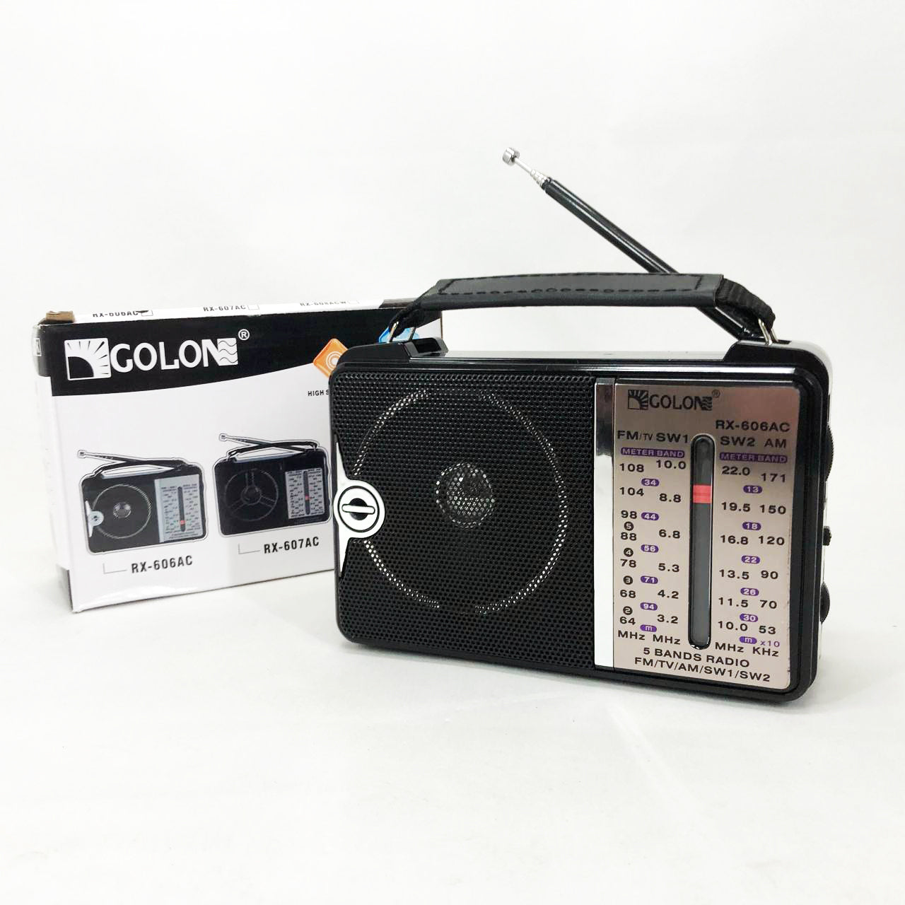 Радиоприёмник портативное радио Golon RX-606 от сети и на батарейках приемник ретро колонка fm акустическая