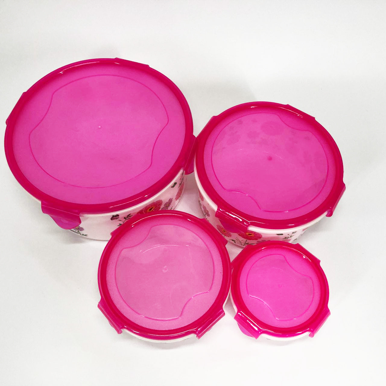 Набор пластиковых судков UNIQUE UN-1512. Цвет: розовый