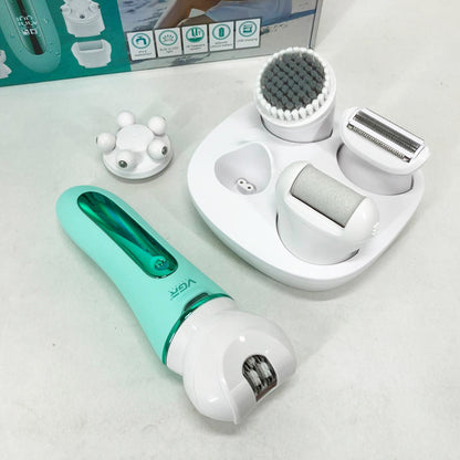 Эпилятор VGR 5 в 1 V-751, 5 насадок. Цвет: зеленый