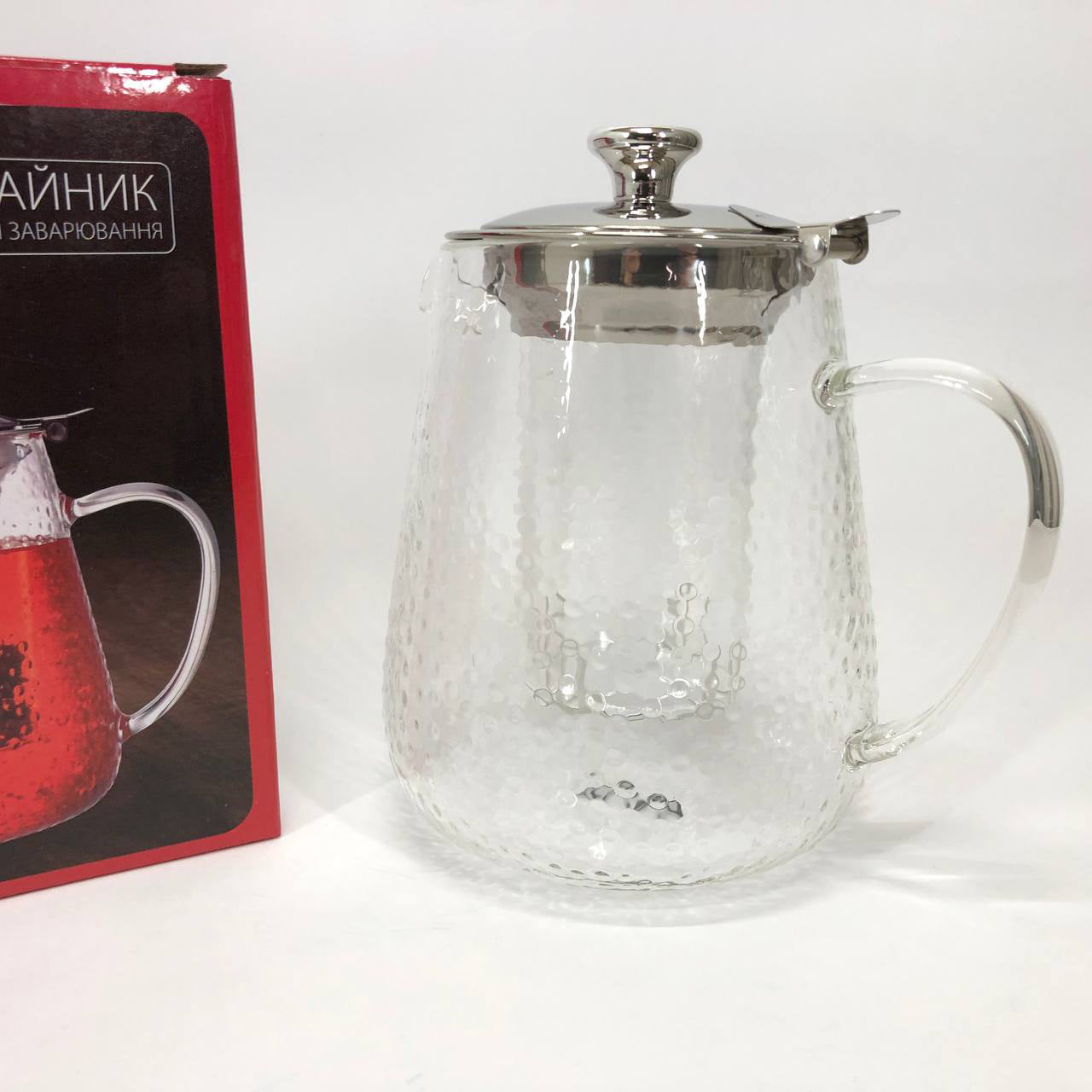 Чайник заварочный заварник для чая Con Brio CB-6380 800 мл, Стильный стеклянный заварочный чайник