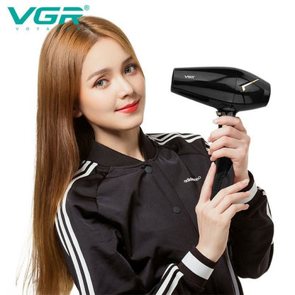 Мощный электрический профессиональный фен для волос VGR V-423 1800-2200W, Женский фен для волос