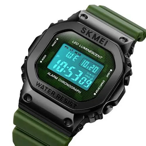 Часы наручные мужские SKMEI 1851AG, часы наручные электронные тактические, противоударные часы