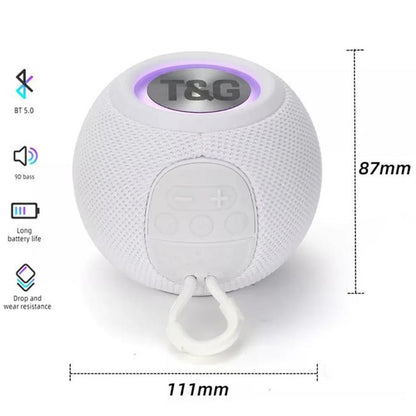 Беспроводная мощная колонка TG337 с Bluetooth, RGB-подсветкой и радио. Цвет: белый