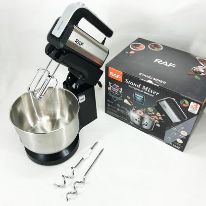 Стационарный миксер ручной RAF R.6652 с металлической чашей 3.5 л 1000 Вт