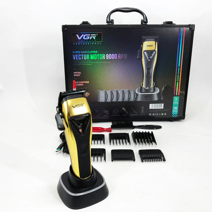 Машинка для стрижки VGR V-015 аккумуляторная беспроводная профессиональная 6 насадок