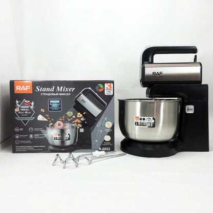 Стационарный миксер ручной RAF R.6652 с металлической чашей 3.5 л 1000 Вт