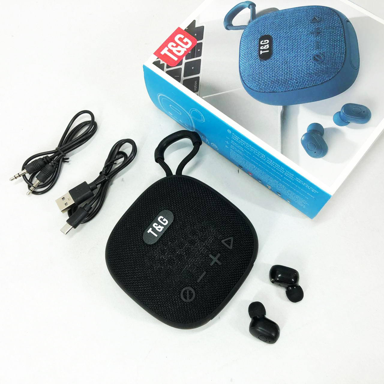 Колонка-Bluetooth с наушниками TG813. Цвет: черный