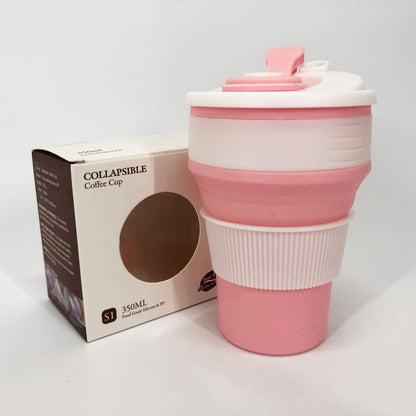 Кружка туристическая (складная/силиконовая), кружка походная силиконовая складная. Цвет: розовый