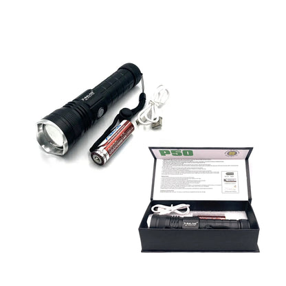 Фонарик ручной тактический Bailong BL-P03-P50, водонепроницаемый фонарик, ручной фонарик led