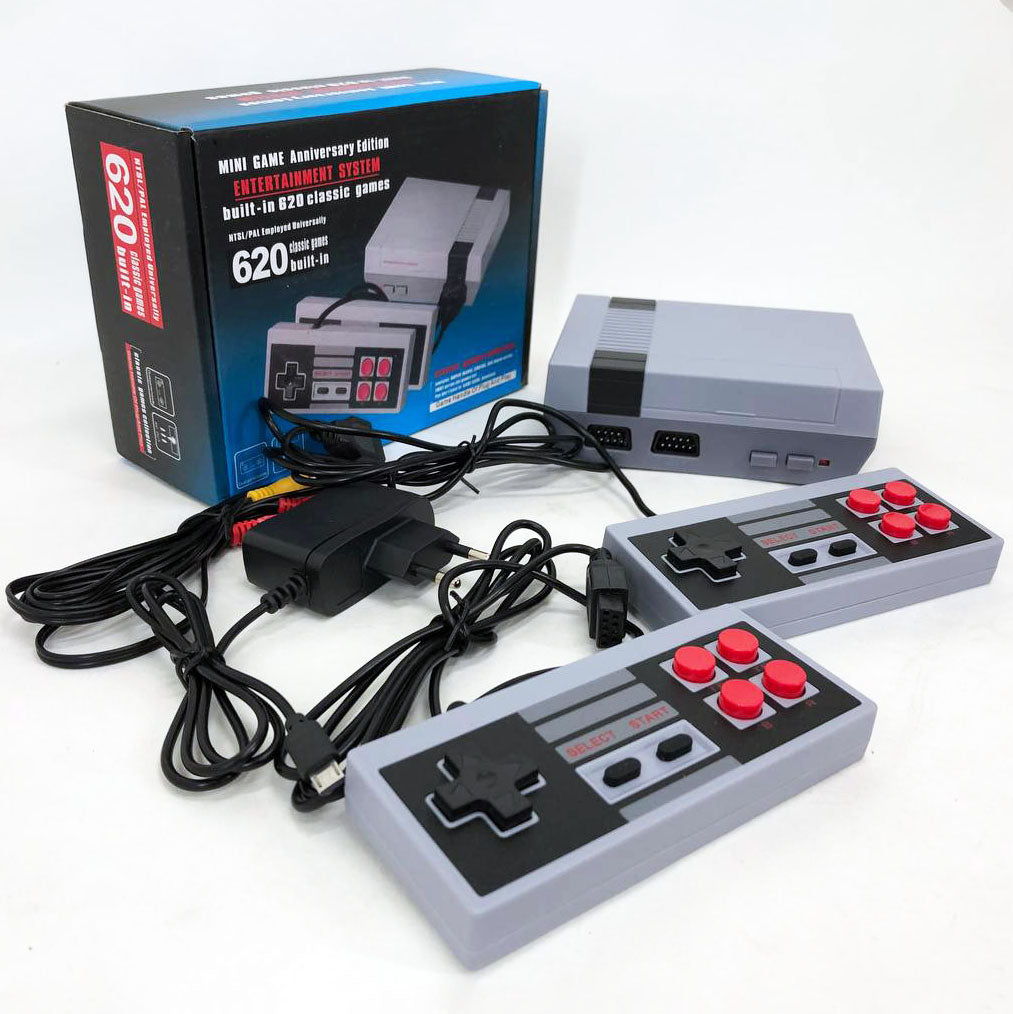 Игровая приставка GAME NES 620 / 7724 два джойстика 620 встроенных игр 8bit Av-Выход, приставки денди