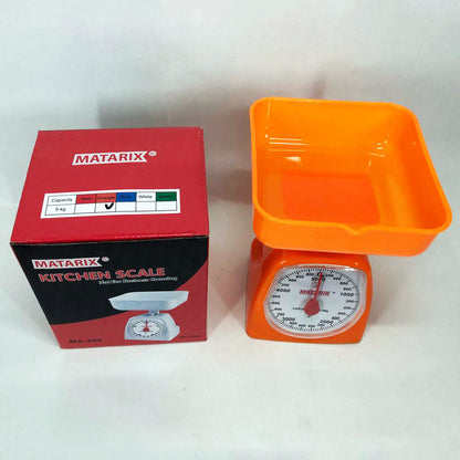 Весы кухонные механические MATARIX MX-405 5 кг, Весы для кухни для продуктов. Цвет: оранжевый