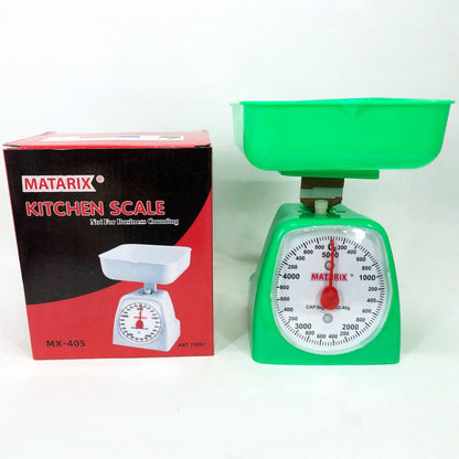 Весы кухонные механические MATARIX MX-405 5 кг, весы для взвешивания продуктов. Цвет: зеленый