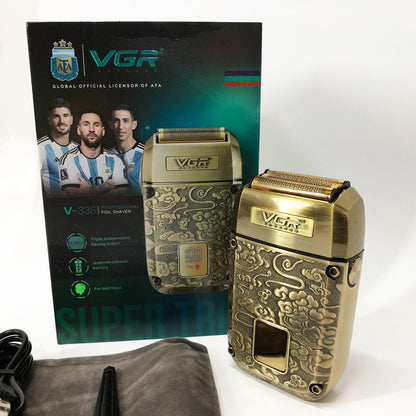 Электробритва-шейвер VGR V-336 LED Display мужская профессиональная для сухого и влажного бритья металлическая