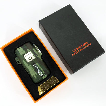 Зажигалка импульсная JL317 Explorer, Ветрозащитная зажигалка, Зажигалка юсб с гравировкой