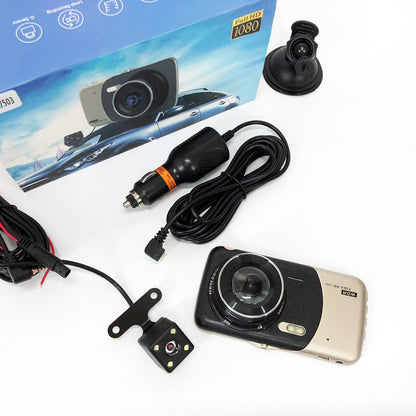 Видеорегистратор автомобильный MHZ DVR CT503 1080P с двумя камерами, Регистратор с камерой на машину