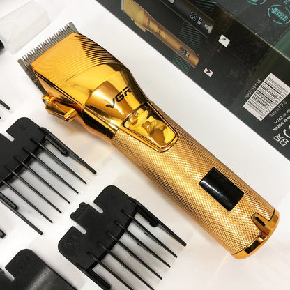 Аккумуляторная машинка для стрижки волос VGR V-280 с дисплеем и насадками, Качественная машинка