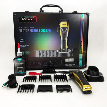 Машинка для стрижки VGR V-015 аккумуляторная беспроводная профессиональная 6 насадок