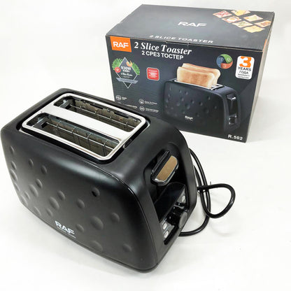 Тостер электрический RAF R.502 с 7 регулируемыми уровнями поджарки съемным поддоном для крошек 930 Вт
