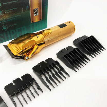 Аккумуляторная машинка для стрижки волос VGR V-280 с дисплеем и насадками, Качественная машинка