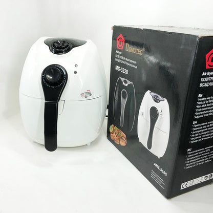 Аерофритниця Мультипіч Аерогриль Domotec MS-3220 1300W 4,5 л Безмасляна з Таймером. Колір: білий