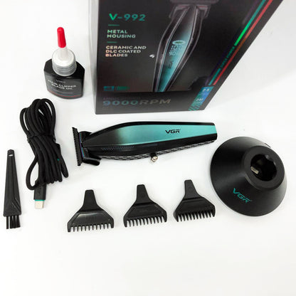 Машинка для стрижки волос с мощным мотором XPRO VGR V-992 с насадками 1-2-3 мм