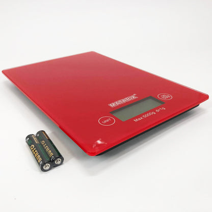 Весы кухонные MATARIX MX-402 5 кг с дисплеем, Кухонные весы для продуктов домашние. Цвет: красный