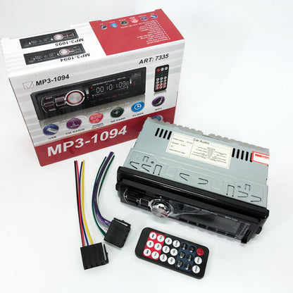 Автомагнитола со съемной панелью MP3 1094 с Bluetooth и пультом / Магнитола в машину автомобильная