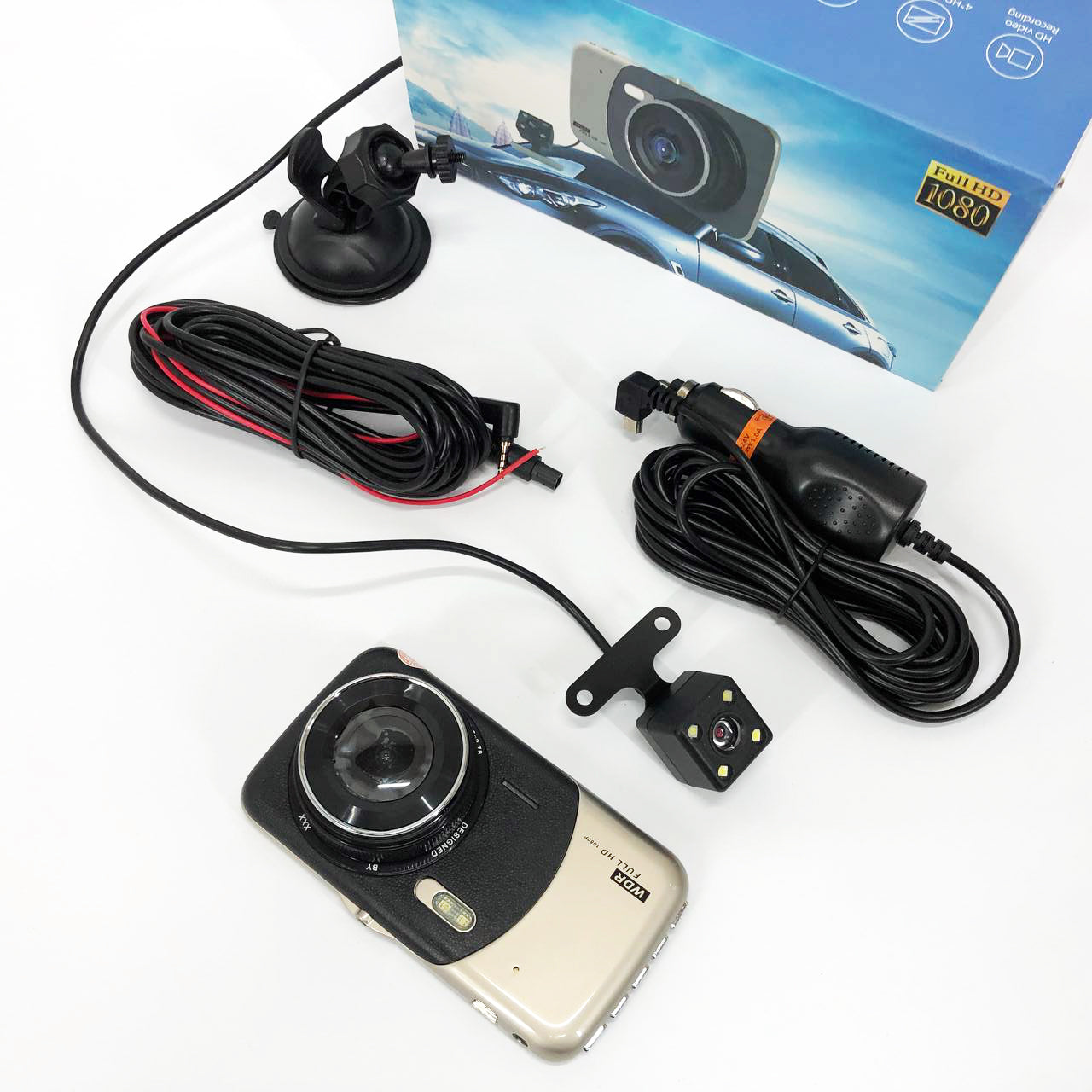 Видеорегистратор автомобильный MHZ DVR CT503 1080P с двумя камерами, Регистратор с камерой на машину