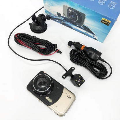 Видеорегистратор автомобильный MHZ DVR CT503 1080P с двумя камерами, Регистратор с камерой на машину