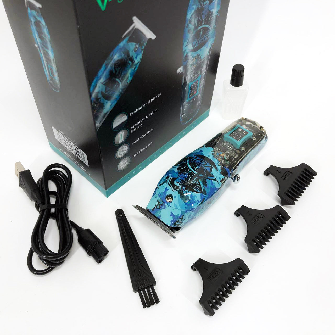 Триммер для волос и бороды профессиональный VGR V-923 аккумуляторный с LED-индикатором