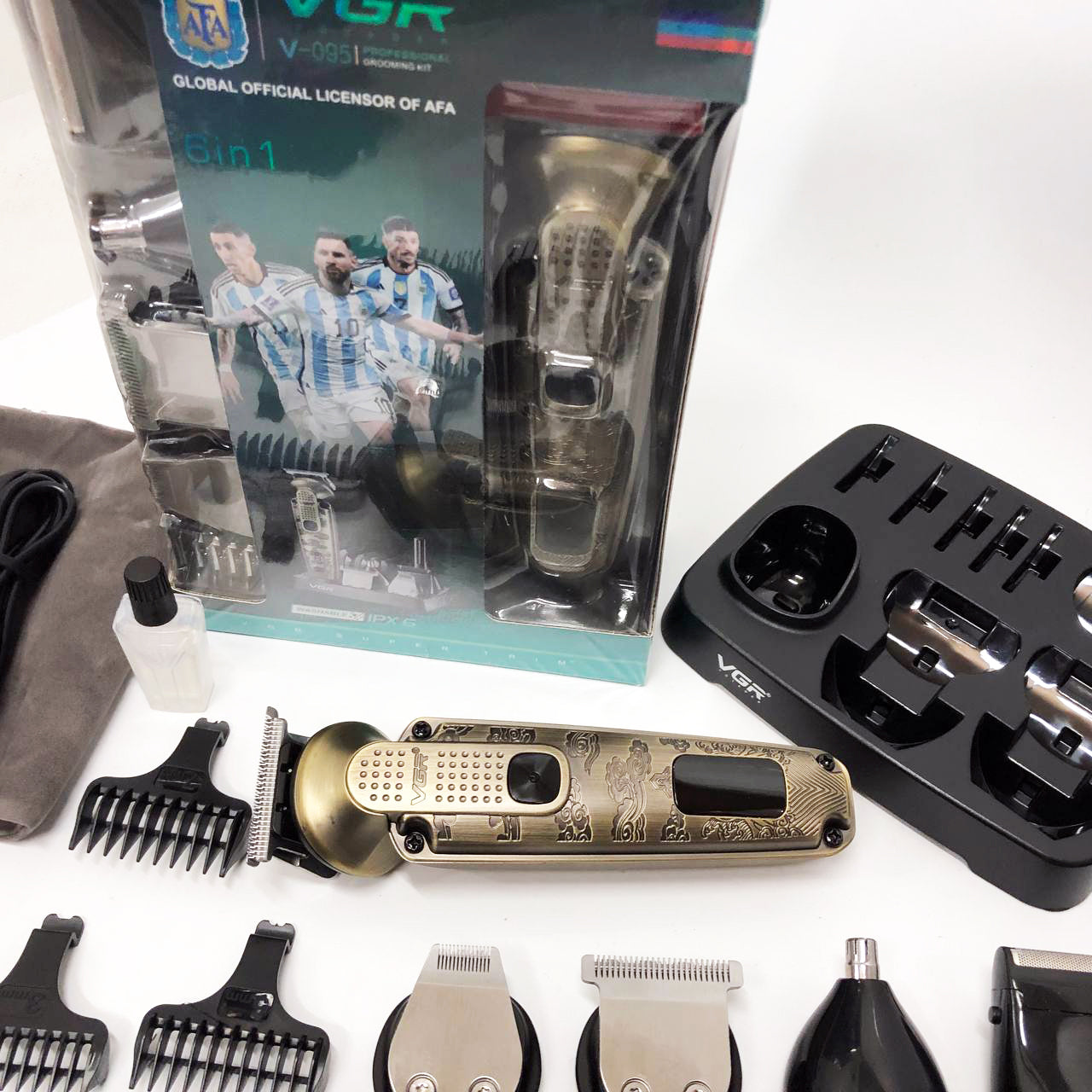 Набор для стрижки VGR 6 в 1 V-095, 16 насадок,  Многофункциональная аккумуляторная машинка для стрижки